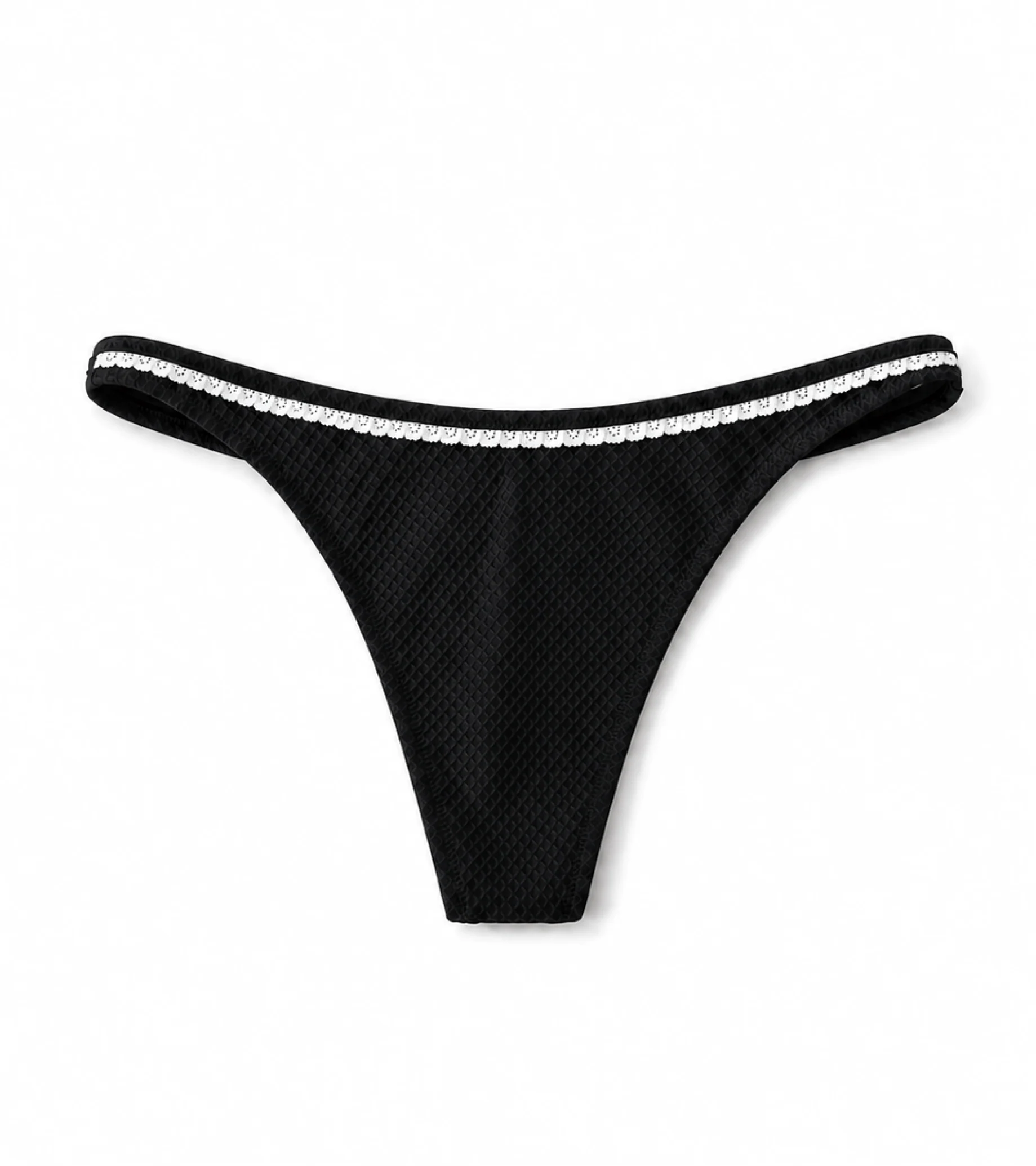 Zwemkleding - Waffle - String - Zwart - Image 4